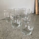 6 verres anciens à facettes