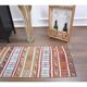 Vintage Turkish Oushak Handmade Wool Cotton Red Kilim Runner 60x214