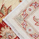 Handmade Cream Wool Floral Rug, Modern Oriental Living Room Carpet 176x228