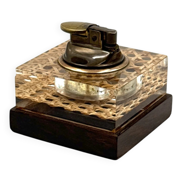 Mid-century lucite table lighter, Italy 1970s