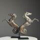 Hippocampes en bronze sur socle 1960