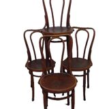 Set of four Jacob Kohn chairs.