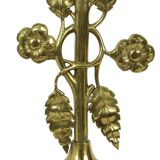 Elegant Floral Table Lamp Brass Art Nouveau Style 43cm