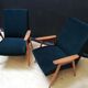 Pair of vintage Czech armchairs (Jiroutek), art deco style, 1960
