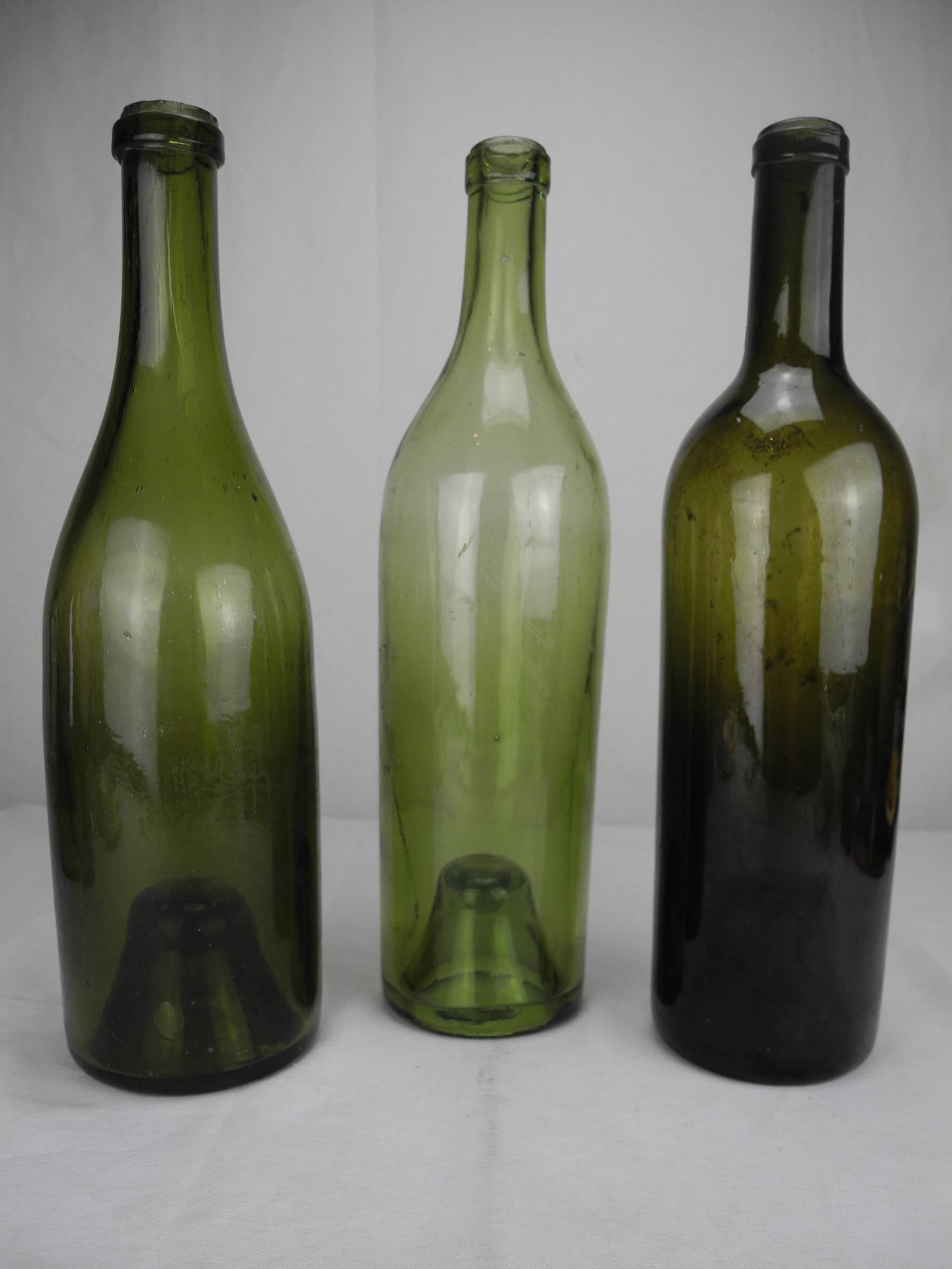 old wine bottles blown glass antique french wine bottles