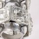 Pair of vintage 60s wall lamps in crystal design kinkeldey