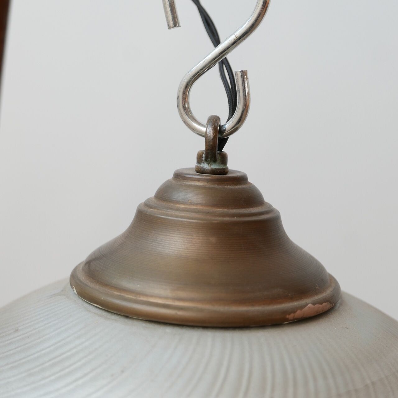 Antique mercury glass french mirrored pendant light