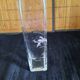 Small square glass soliflore vase - Floral iris decoration - H 19 cm