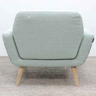 Softline Scope armchair in turquoise fabric