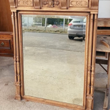 Raw solid oak trumeau 119x136cm