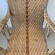Old rattan armchair