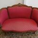 2-seater sofa bench Louis XV walnut from the 19th century