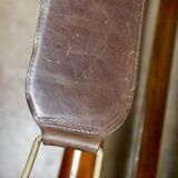 Wood and brass sofa frame, Italy, 1970s