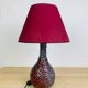 Lampe céramique crispée rouge Vallauris