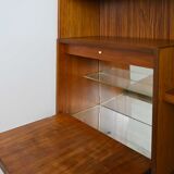 Scandinavian bookcase with bar compartment