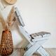 Patinated white old garden chair