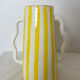 Handmade abstract wavy ceramic vase