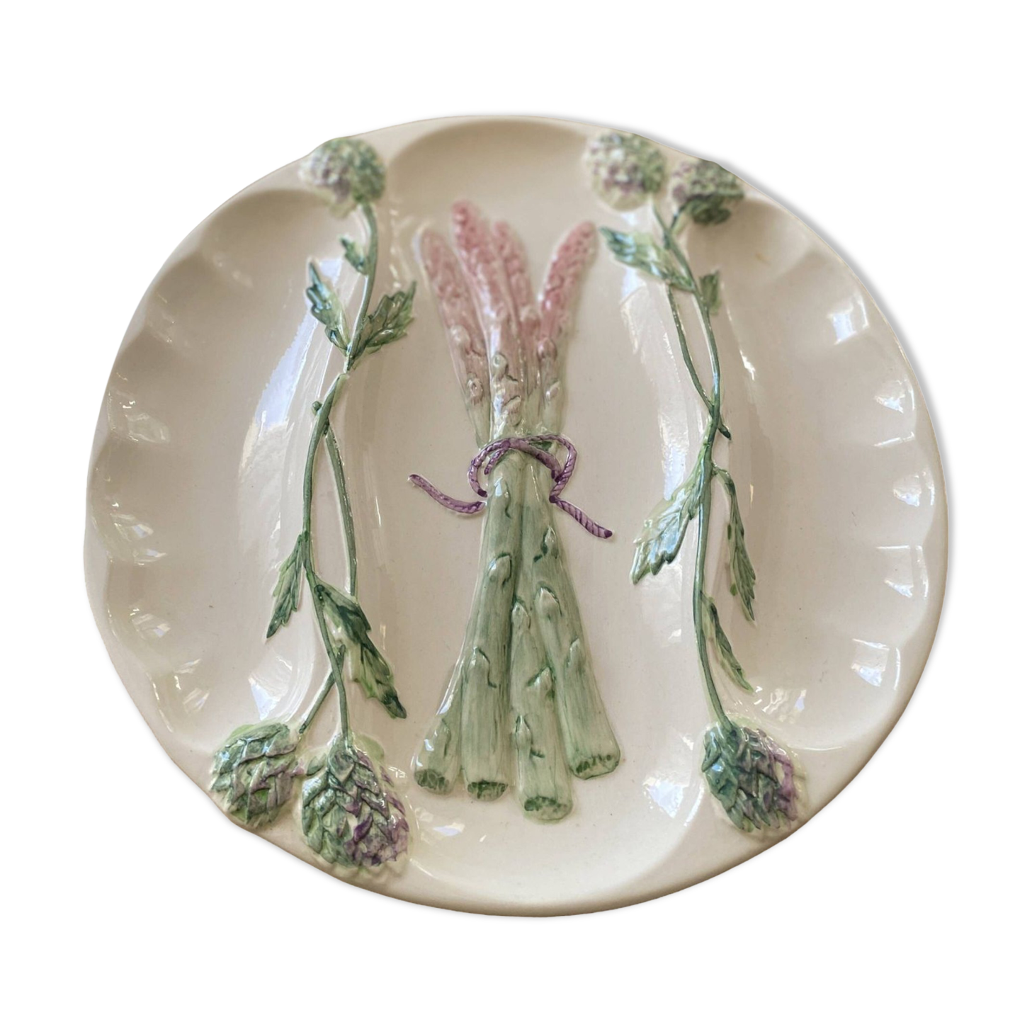 Vintage asparagus plates