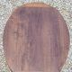 Art deco style pedestal table in beech and gold metal