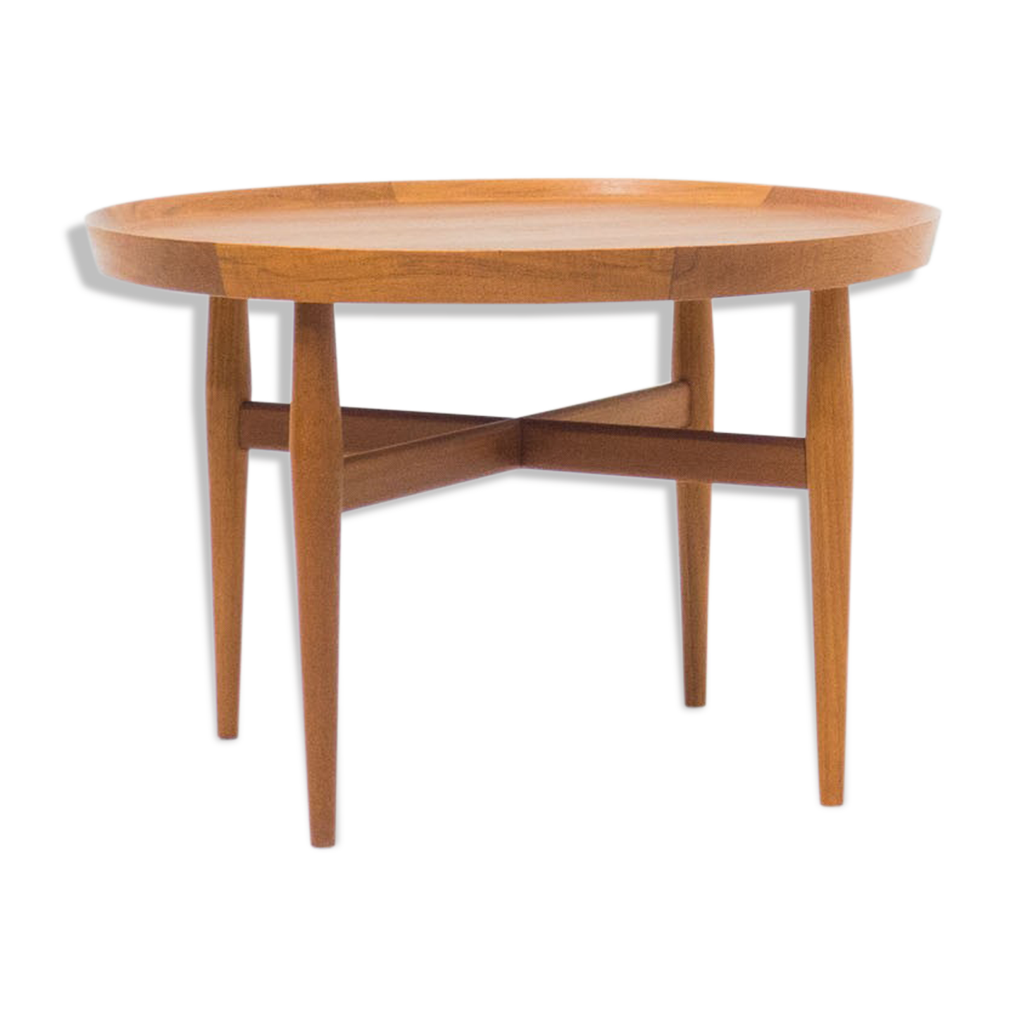 Sibast Møbler round teak coffee table designed by Arne Vodder