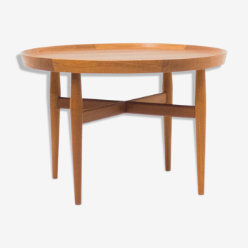 Sibast Møbler round teak coffee table designed by Arne Vodder