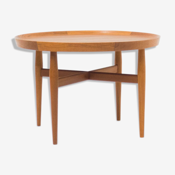 Table basse en teck ronde Sibast Møbler conçue par Arne Vodder