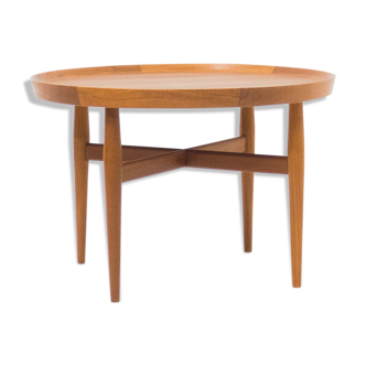 Sibast Møbler round teak coffee table designed by Arne Vodder
