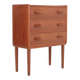 Rare teak chest of drawers by Carl Aage Skov for Munch Møbler / Mid-century Danish modern design / 1960s