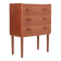 Rare teak chest of drawers by Carl Aage Skov for Munch Møbler / Mid-century Danish modern design / 1960s