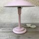 Lamp mushroom aluminor metal rose france 70s vintage