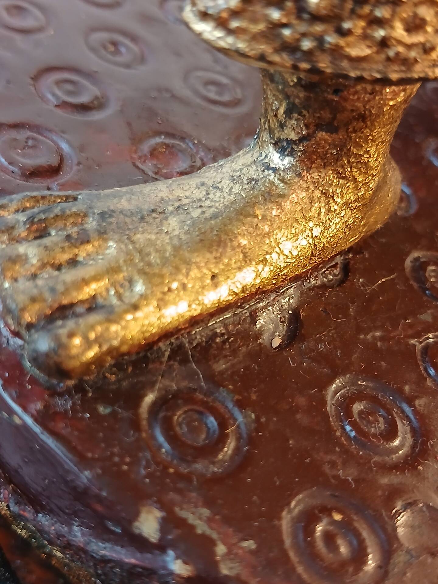 Unique and monumental Siamese bronze lamp from the 19th century, Thailand, 76 stamped.