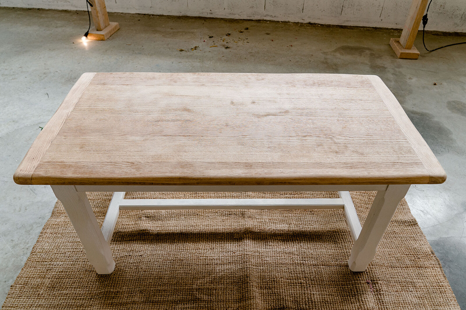Solid wood farmhouse table