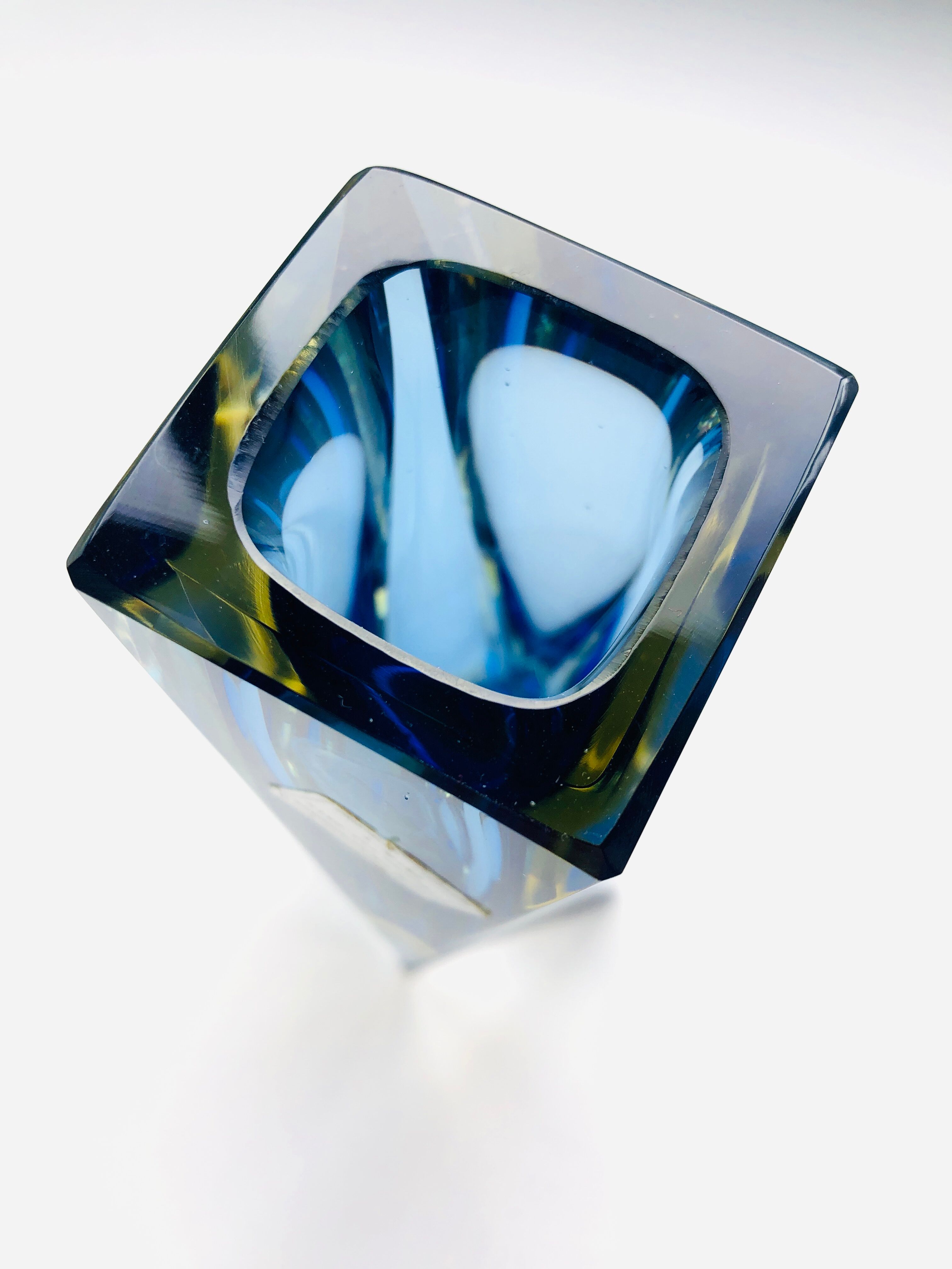 Vase Sommerso Murano design Luigi Mandruzzato, 60s