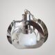 ANTIQUE CHANDELIER MAZZEGA Murano Opalescent Glass and Chrome Metal Pendant Light