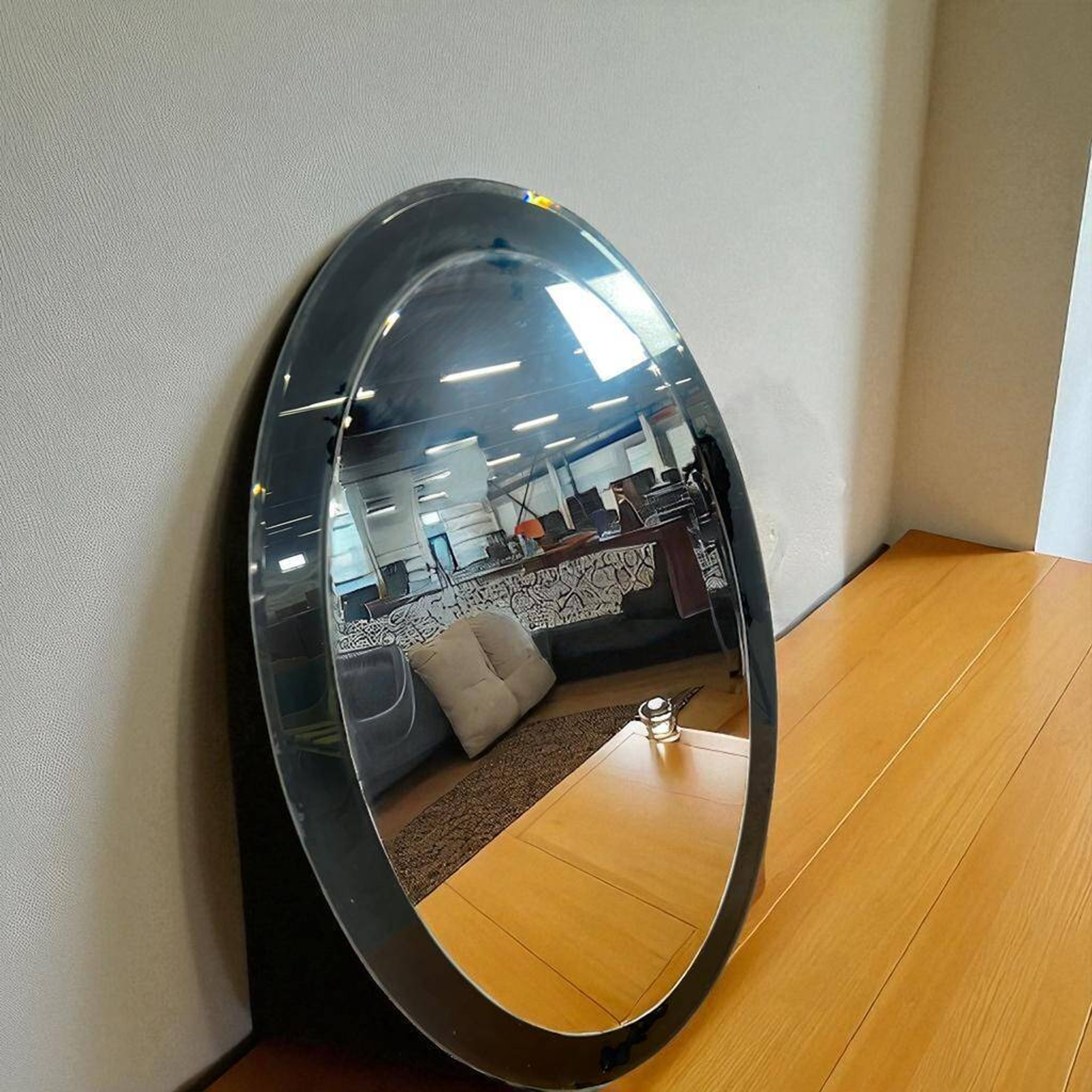 Miroir mural ovale vintage en verre KNITTER DURO