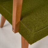 2 fauteuils verts, vers 1950