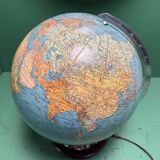 Vintage 1960s German Columbus Duo Glass Globe Lamp