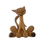Vintage cat coat rack in solid pine from the 70s-80s.