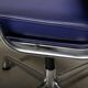 Charles & Ray Eames EA208 Chair in polished aluminum and Indigo blue leather