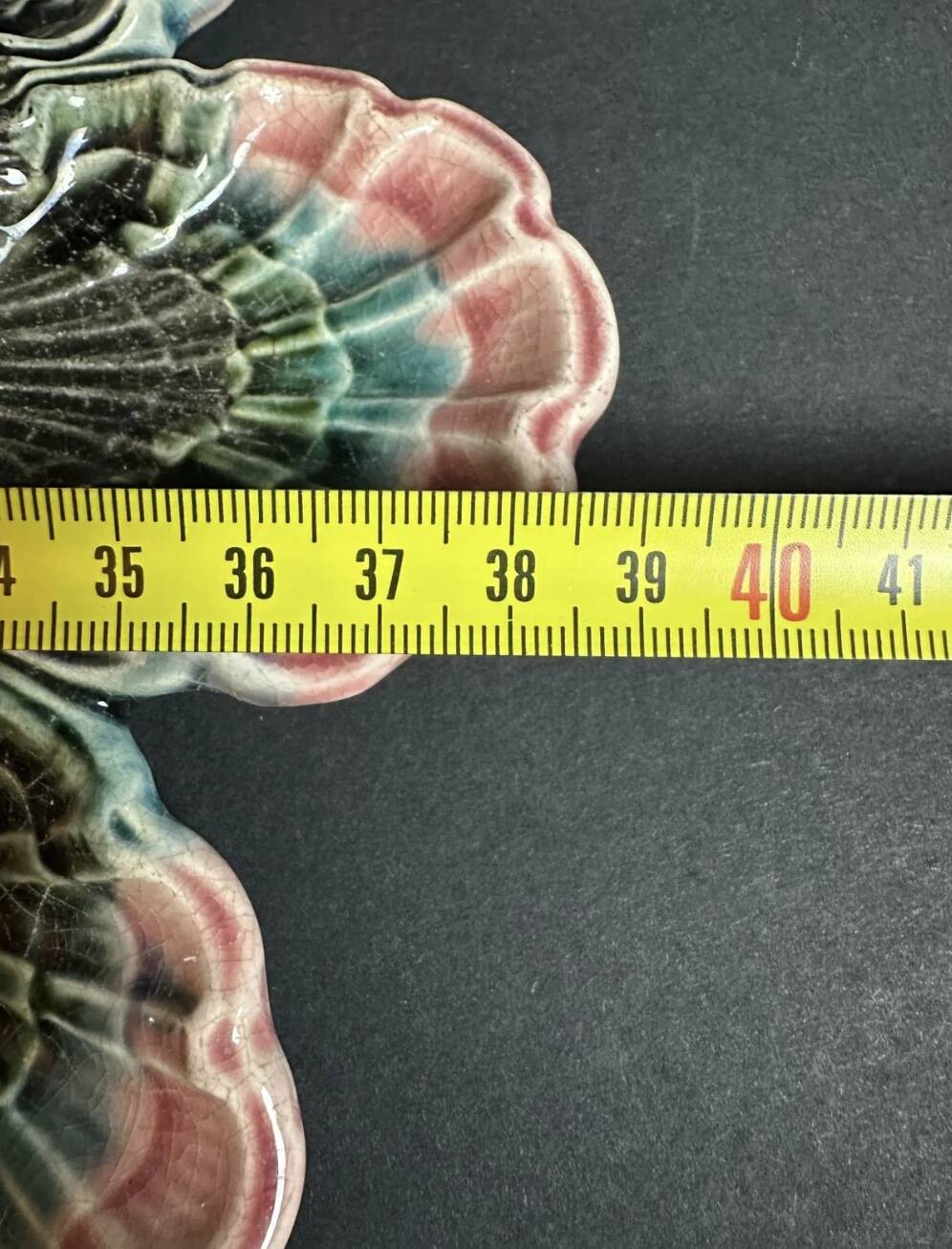 Majolica oyster plate