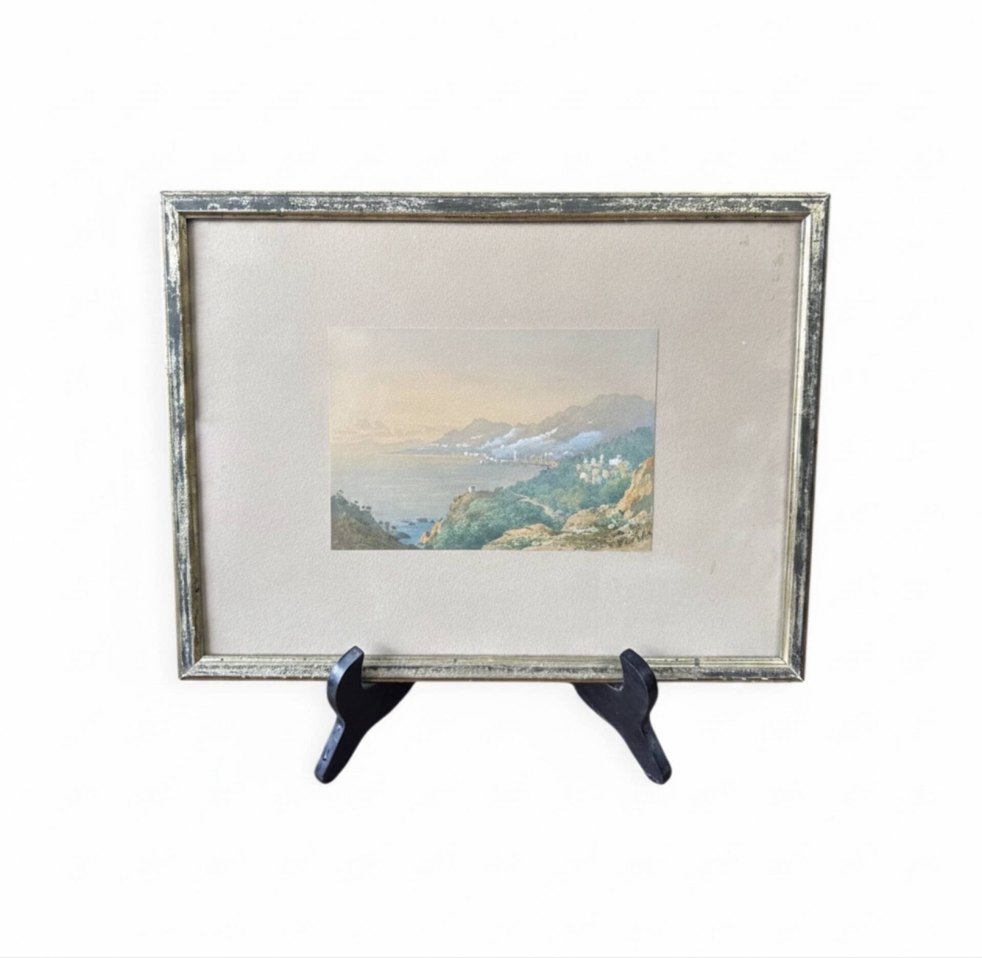 Watercolour C.W. M. Van de Velde Mediterranean coast near Cannes