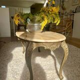 Vintage marble and brass coffee table