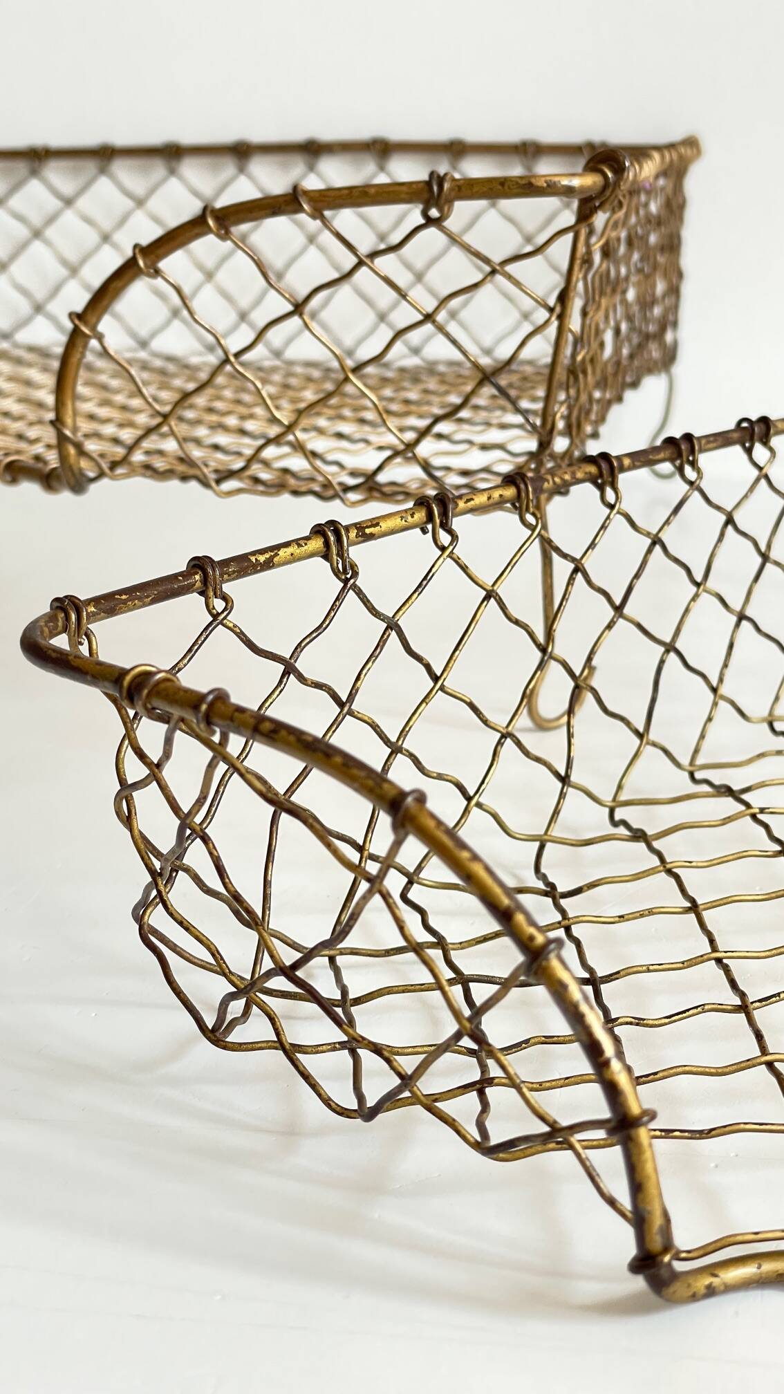 Stackable banks vintage brass wire