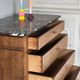 20th century Louis Philippe style wood and marble chest of drawers