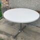 Round kitchen dining table 100cm chrome legs