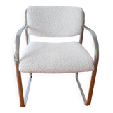 Tubular armchair in terry wool