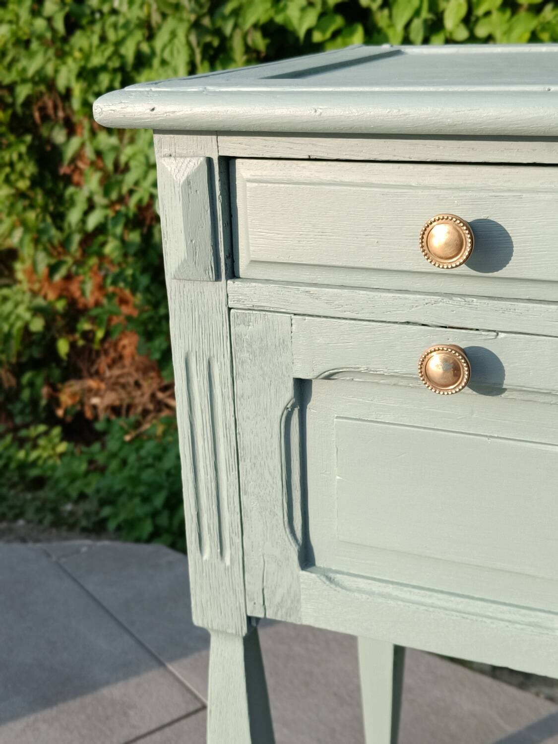 Repurposed bedside table