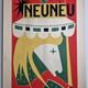 Original vintage advertising poster "La Fête à Neuneu" hand-painted, 50s-60s