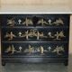 Antique Chinese commode carved in steatite with a marble top.