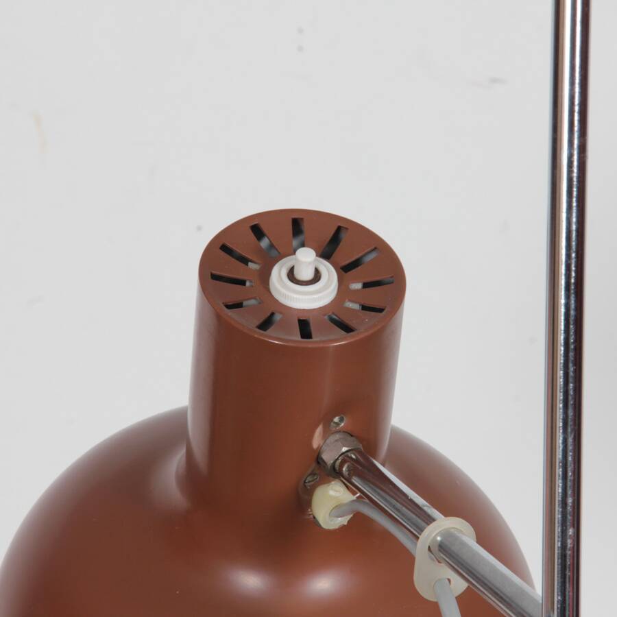 Metal floor lamp produced by Napako around 1970